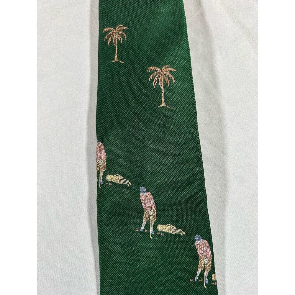 Vintage Jacobs Roberts LTD 100% Silk Tie Golf Exclusive Three Thread Design